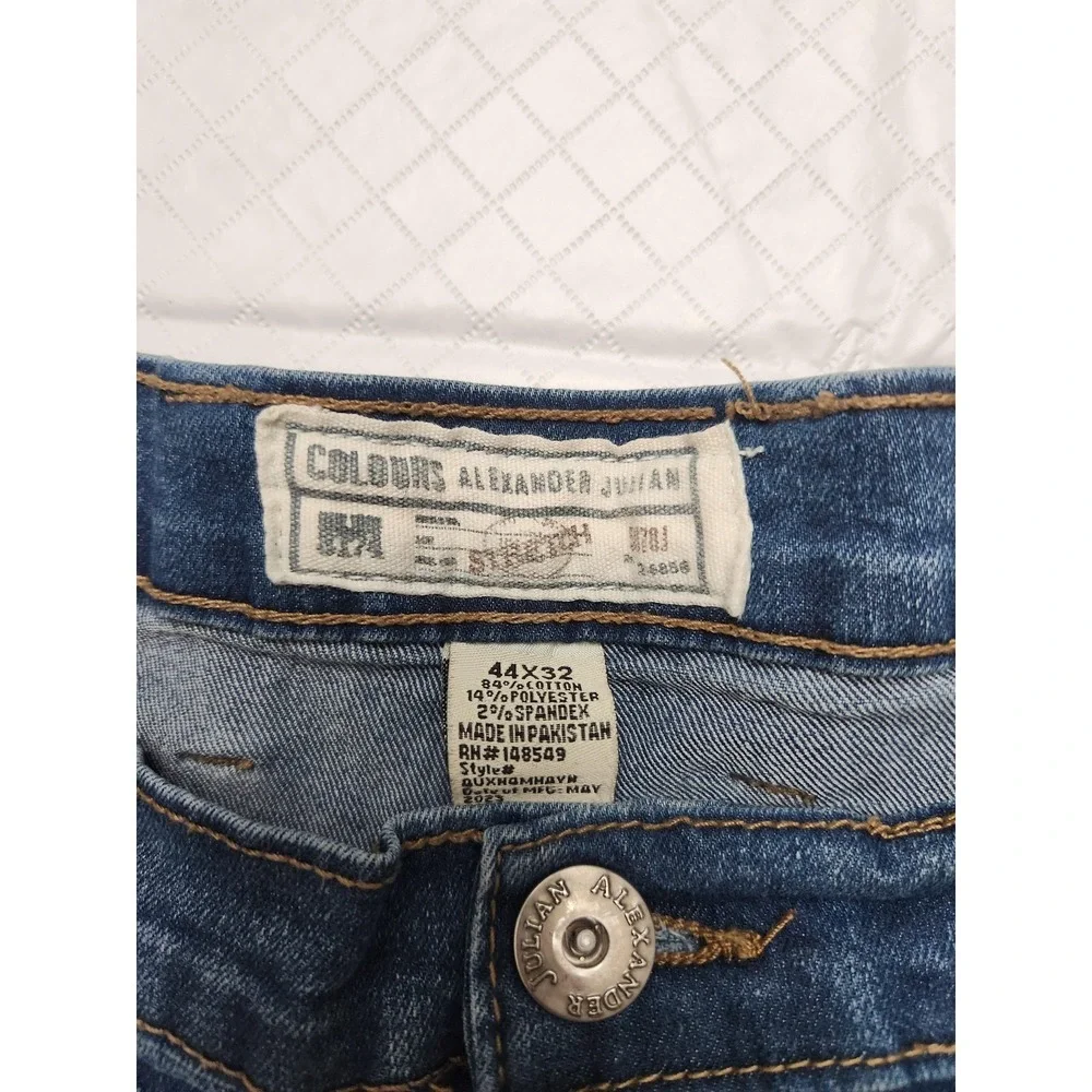 Colours by Alexander Julian Jeans‎ Mens 44x33 Blue Stretch Denim Straight Leg